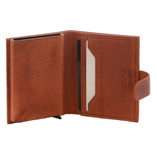 Leather Wallet Tan / Leather PC 3644 TAN Pierre Cardin Leather Smart Slide Card Holder Tab Wallet in Tan