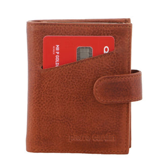 Leather Wallet Tan / Leather PC 3644 TAN Pierre Cardin Leather Smart Slide Card Holder Tab Wallet in Tan