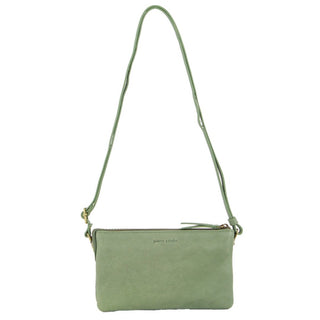 Crossbody Bag Sage / Leather PC 3804 SAGE Pierre Cardin Leather Textured Crossbody/Clutch Bag in Sage