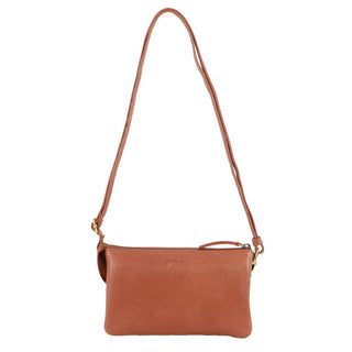 Crossbody Bag Tan / Leather PC 3804 TAN Pierre Cardin Leather Textured Crossbody/Clutch Bag in Tan