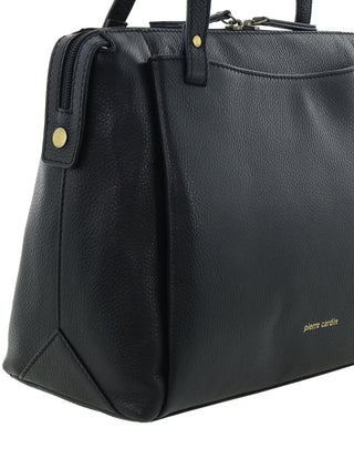 Tote Bag Black / Leather PC 4083 BLACK Pierre Cardin Leather Tote Bag in Black