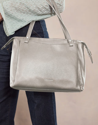 Tote Bag Bone / Leather PC 4083 BONE Pierre Cardin Leather Tote Bag in Bone