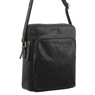 Crossbody bag Black / Leather PC 2804 BLK Pierre Cardin Leather Unisex Cross Body Bag in Black