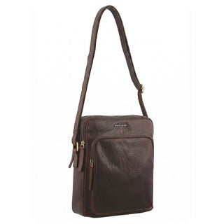 Crossbody bag Chestnut / Leather PC 2804 CHES Pierre Cardin Leather Unisex Cross Body Bag in Chestnut