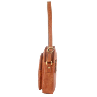 Crossbody bag Cognac / Leather PC 2804 COGN Pierre Cardin Leather Unisex Cross Body Bag in Cognac