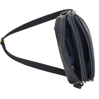 Crossbody Bag Black / Leather PC 3712 BLK Pierre Cardin Leather Unisex Crossbody Bag in Black