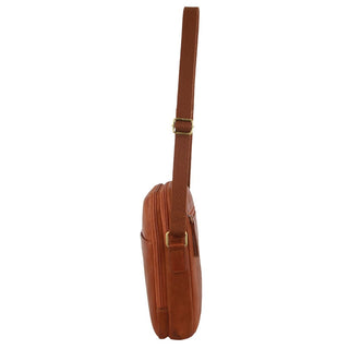 Crossbody Bag Cognac / Leather PC 3712 COGN Pierre Cardin Leather Unisex Crossbody Bag in Cognac