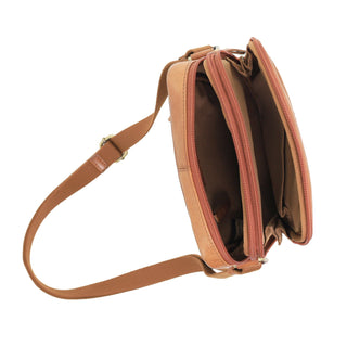 Crossbody Bag Cognac / Leather PC 3712 COGN Pierre Cardin Leather Unisex Crossbody Bag in Cognac