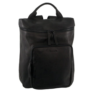 Backpack Black / Leather PC 3753 BLK Pierre Cardin Leather Women's Backpack in Black