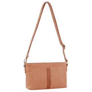 Crossbody bag Apricot / Leather PC 3692 APRICOT Pierre Cardin Leather Woven Design Crossbody Bag in Apricot