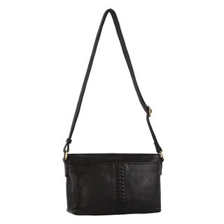 Crossbody bag Black / Leather PC 3692 BLK Pierre Cardin Leather Woven Design Crossbody Bag in Black