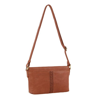 Crossbody bag Tan / Leather PC 3692 TAN Pierre Cardin Leather Woven Design Crossbody Bag in Tan