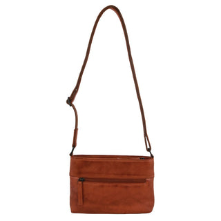 Crossbody bag Cognac / Leather PC 3731 COGN Pierre Cardin Leather Woven Embossed Cross Body Bag in Cognac