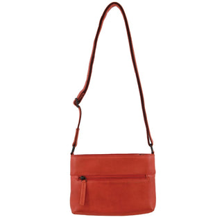 Crossbody bag Orange / Leather PC 3731 ORA Pierre Cardin Leather Woven Embossed Cross Body Bag in Orange