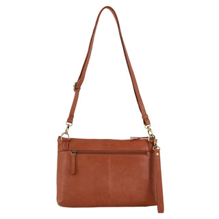 Crossbody bag Tan / Leather PC 3691 TAN Pierre Cardin Leather Wristlet Crossbody Bag in Tan