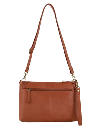 Crossbody bag Tan / Leather PC 3691 TAN Pierre Cardin Leather Wristlet Crossbody Bag in Tan