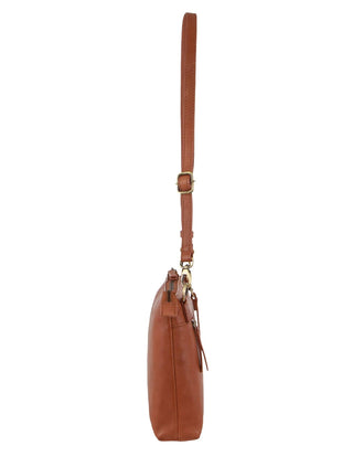 Crossbody bag Tan / Leather PC 3691 TAN Pierre Cardin Leather Wristlet Crossbody Bag in Tan