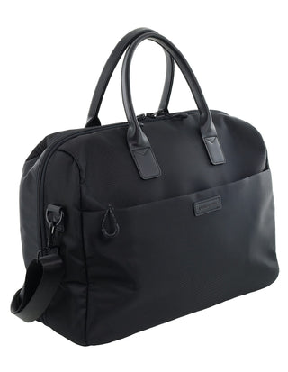 Overnight Bag Black / Nylon PC 4104 BLACK Pierre Cardin Luxe Nylon Carry On Bag in Black