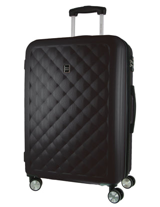 Luggage & Bags PC 3762MB BLACK+PC3761 Pierre Cardin MEDIUM Black Hard Shell with Mini Beauty Case Set+ Assorted Leather Tag
