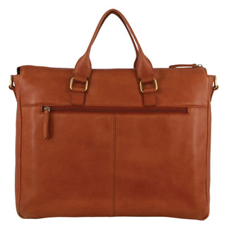 Laptop & Business bags Cognac / Leather PC 3709 BLK Pierre Cardin Men's Italian Leather Business Briefcase/Messenger Bag in Cognac