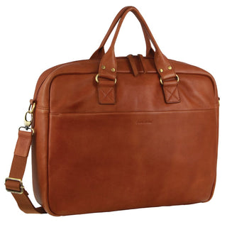 Laptop & Business bags Cognac / Leather PC 3710 COGN Pierre Cardin Men's Italian Leather Computer Bag in Cognac