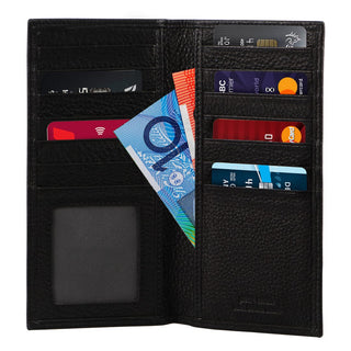 Leather Wallet Black / Leather PC 1905 BLK Pierre Cardin Men's Italian Leather Suit Wallet in Black