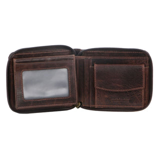 Leather Wallet Chocolate / Leather PC 10344 CHOC Pierre Cardin Men's Italian Leather Wallet in Chocolate