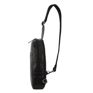 Sling Bag Black / Leather PC 3825 BLACK/NAVY Pierre Cardin Men's Leather 3-Way Sling Bag in Black