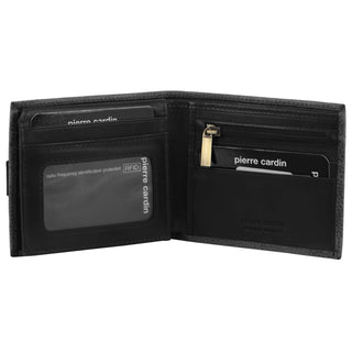 Leather Wallet Black / Leather PC 3462 BLK Pierre Cardin Men's Leather Bi-Fold Wallet in Black