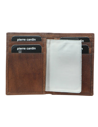 Leather Wallet Cognac / Leather PC 8784 COGN Pierre Cardin Men's Leather Bi-Fold Wallet in Cognac