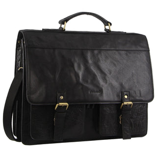 Laptop & Business bags Black / Leather PC 3523 BLK Pierre Cardin Men's Leather Business/Computer Bag in Black