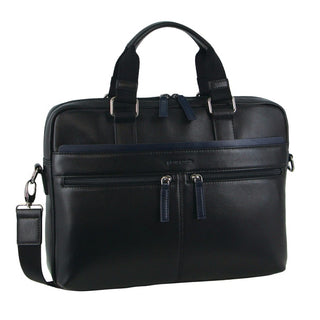 Laptop & Business bags Black / Leather PC 3824 BLACK/NAVY Pierre Cardin Men's Leather Business Computer Bag in Black