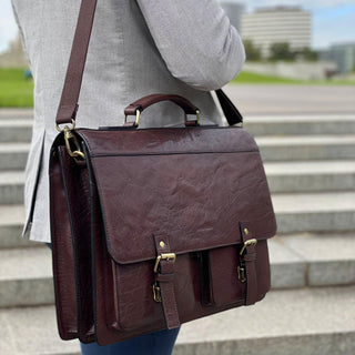 Laptop & Business bags Brown / Leather PC 3523 BRN Pierre Cardin Men's Leather Business/Computer Bag in Brown