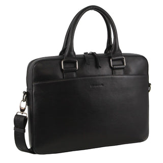 Laptop & Business bags Black / Leather PC 3817 BLK Pierre Cardin Men's Leather Business Satchel Bag in Black