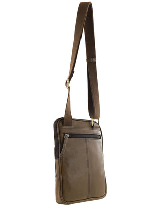 Crossbody Bag Oak / Leather PC 4006 OAK Pierre Cardin Men's Leather Casual Crossbody Bag in Oak