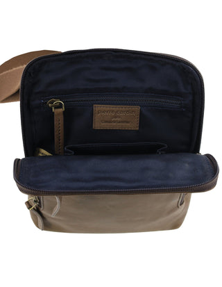 Crossbody Bag Oak / Leather PC 4006 OAK Pierre Cardin Men's Leather Casual Crossbody Bag in Oak