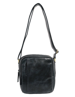 Crossbody Bag Black / Leather PC 4095 BLK Pierre Cardin Men's Leather Classic Crossbody Bag in Black