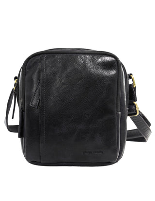 Crossbody Bag Black / Leather PC 4095 BLK Pierre Cardin Men's Leather Classic Crossbody Bag in Black