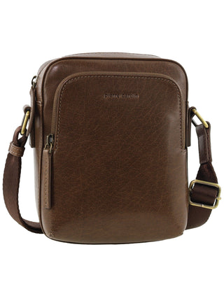 Crossbody Bag Oak / Leather PC 4007 OAK Pierre Cardin Men's Leather Classic Crossbody Bag in Oak