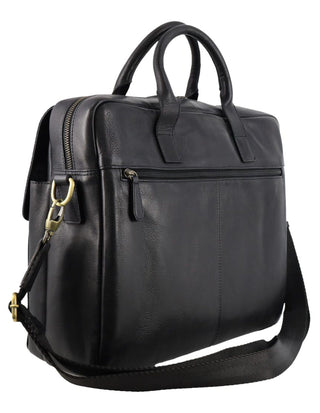 Laptop & Business bags Black / Leather PC 3963 BLK Pierre Cardin Men's Leather Classic Messenger/Computer Bag in Black