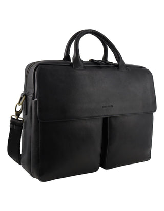 Laptop & Business bags Black / Leather PC 3963 BLK Pierre Cardin Men's Leather Classic Messenger/Computer Bag in Black