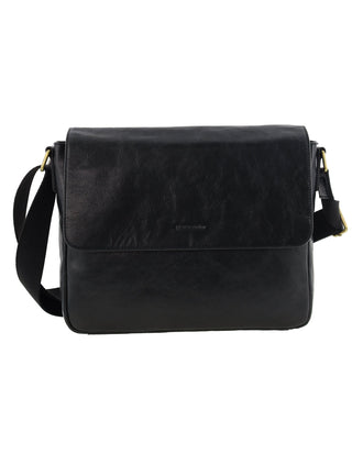 Laptop & Business bags Black / Leather PC 4094 BLK Pierre Cardin Men's Leather Classic Messenger/Computer Bag in Black