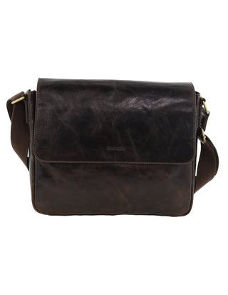 Laptop & Business bags Chocolate / Leather PC 4094 CHOC Pierre Cardin Men's Leather Classic Messenger/Computer Bag in Chocolate