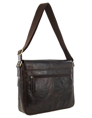 Laptop & Business bags Chocolate / Leather PC 4094 CHOC Pierre Cardin Men's Leather Classic Messenger/Computer Bag in Chocolate