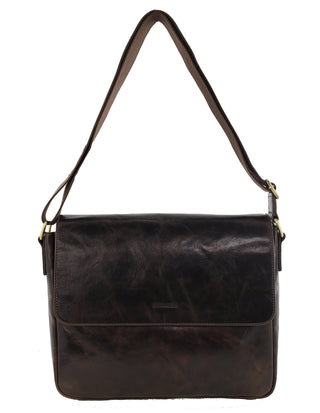 Laptop & Business bags Chocolate / Leather PC 4094 CHOC Pierre Cardin Men's Leather Classic Messenger/Computer Bag in Chocolate