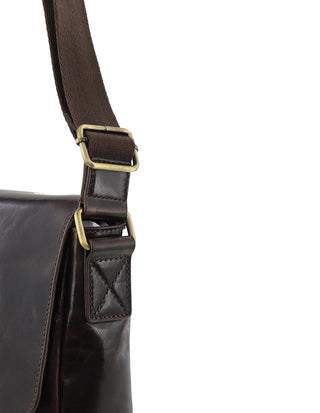 Laptop & Business bags Chocolate / Leather PC 4094 CHOC Pierre Cardin Men's Leather Classic Messenger/Computer Bag in Chocolate