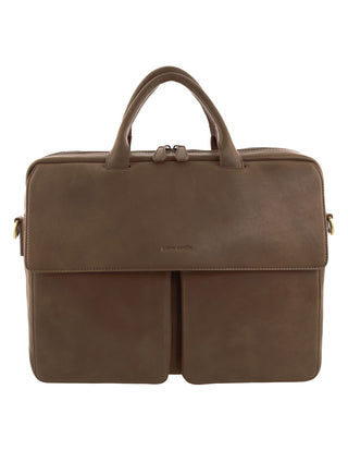 Laptop & Business bags Oak / Leather PC 3963 OAK Pierre Cardin Men's Leather Classic Messenger/Computer Bag in Oak
