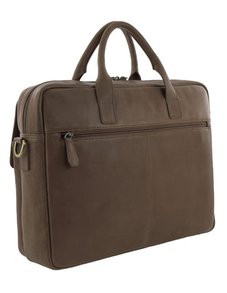 Laptop & Business bags Oak / Leather PC 3963 OAK Pierre Cardin Men's Leather Classic Messenger/Computer Bag in Oak