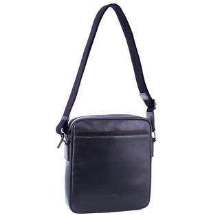 Crossbody Bag Navy / Leather PC 3827 NAVY-BLK Pierre Cardin Men's Leather Cross-Body Bag in Navy