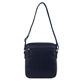 Crossbody Bag Navy / Leather PC 3827 NAVY-BLK Pierre Cardin Men's Leather Cross-Body Bag in Navy